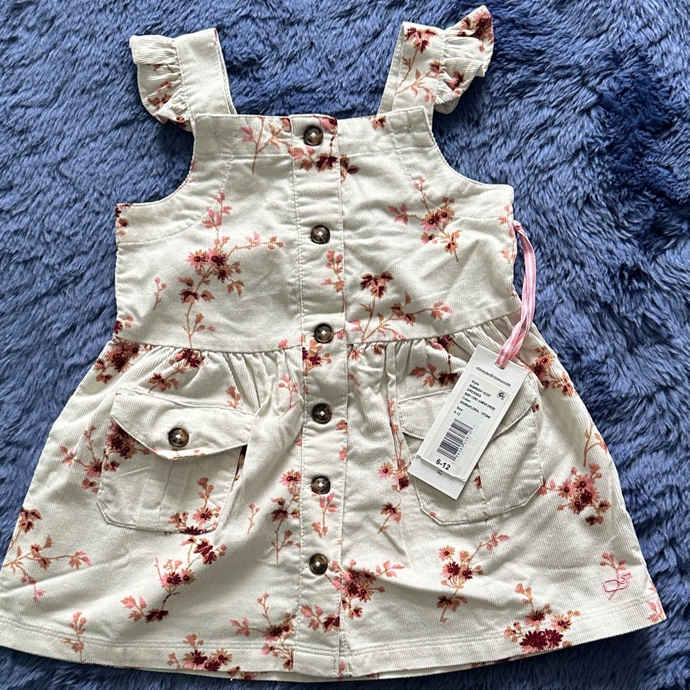 Floral Button-Down Vineyard Vines Corduroy Dress